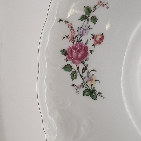 Vintage Royal Kent Poland China RKT23 9" Vegetable Bowl Roses - Picture 11 of 11